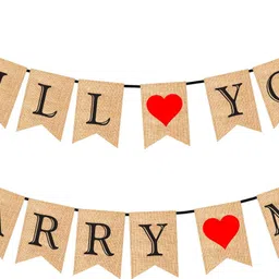 zyozi WILL YOU MARRY ME Banner for Wedding Marriage Proposal Engagement Party Supplies Banner-picture-12