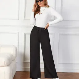 kashian Women Boyfriend High Rise Black Jeans image 5