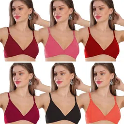 yourcare Pack of 6 Women Everyday Non Padded Bra-picture-35