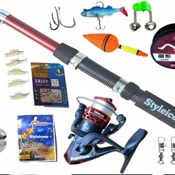 styleicone 7 FT BEST QUALITY FISHING COMBO 345689 Multicolor Fishing Rod image 1