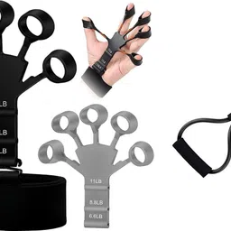 fitnesstricks COMBO OF FINGER EXERCISER WITH RESISTANCE TUBE FOR MEN & WOMEN Fitness Accessory Kit Kit-picture-13