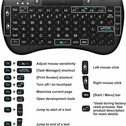 Clairbell Qwx_1446_Mini Wireless Keyboard with Touchpad Mouse, 2.4ghz Smart Connector Bluetooth Handheld Multi-device Keyboard image 5