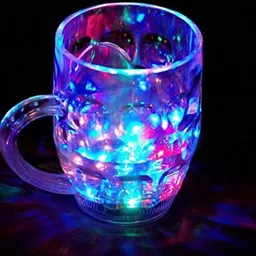 vriti creations Fibre Glass With Inductive Rainbow Color Plastic Beer Mug image 3