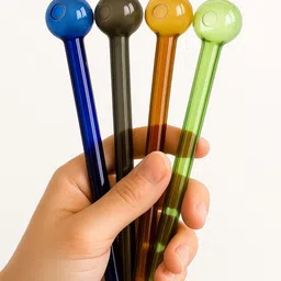 wishingbell natural Borosilicate Glass Outside Fitting Hookah Mouth Tip image 2