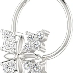 avsar Akshata 14kt Cubic Zirconia White Gold Nose Wire image 5