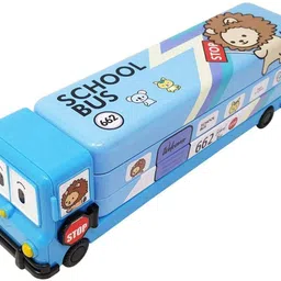 mahakal online store Bus Cartoon Printed Art Metal Pencil Box-picture-20
