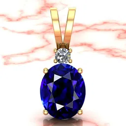 apsloose Gold-plated Sapphire Brass Pendant image 3