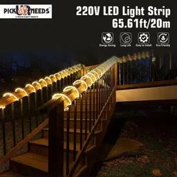 daily needs shop Smooth Warm White 2400 LED 20 Meter Ceiling Strip/Functional -Festival Use Light Ceiling Light Ceiling Lamp image 2