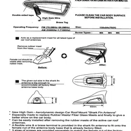 uniqon ACE0036 ACE0036 Latest Design (Black Color) Aerial Shark Fin Replacement Signal Receiver AM/FM Car Roof Radio Hidden Vehicle Antenna (Universal For All Cars) Hidden Vehicle Antenna image 4