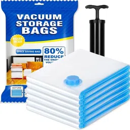 Vacuum Bags Reusable 70*100 cm 3 Large 60*80 cm Travel Storage Bags Travel Storage Vacuum Bags, High Volume Storage Vacuum Bags-image-10