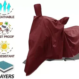 the aishcare Waterproof Two Wheeler Cover for Hero, Universal For Bike image 4