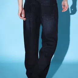 the indian garage co. Men Regular Mid Rise Dark Blue Jeans image 3