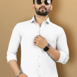 vebnor Men Regular Fit Solid Spread Collar Casual Shirt-picture-28