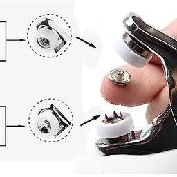 ossoberry Silver color Grommet Eyelet Setting Pliers Tool for Cloth Press Button Punch Plier image 2
