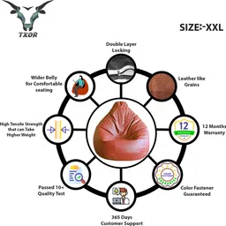 txor XXL Tear Drop Bean Bag Cover (Without Beans) image 4