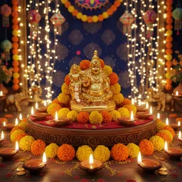 kitlyn Lakshmi Kuber God Idol - Kuber ji Maharaj Statue for Decorative Spiritual Diwali Puja Vastu Showpiece Figurine - Religious Pooja Gift Item & Murti for Mandir / Temple / Home / Office Decorative Showpiece - 10 cm image 5