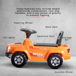 baybee Road Speedy Baby Rideon Jeep Toys for Kids Push Car with Music & Light 1-4 Years Rideons & Wagons Non Battery Operated Ride On image 3