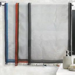 Multicolor 100% Cotton Solid 220 GSM Towels (Set of 2) by Athom Living image 2