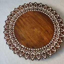 culturway Lazy Susan Walnut Tray image 1