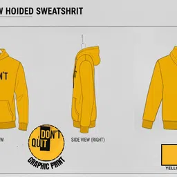 try this Men Full Sleeve Graphic Print Hooded Sweatshirt image 4