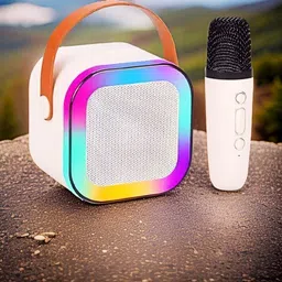TechElectro K12 (PORTABLE BLUETOOTH SPEAKER)With Karaoke Mic RGB Light, HD Sound E-224 9 W Bluetooth Speaker image 1