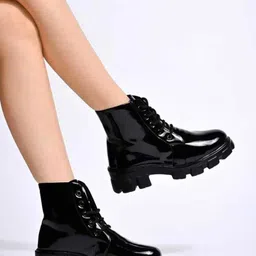 ikrashoes Smart Casual Winter Boots Lace-UP |Trendy Boots For Girls Boots For Women image 3