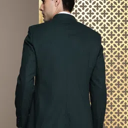house of pataudi Men Solid Bandhgala Festive Blazer image 4