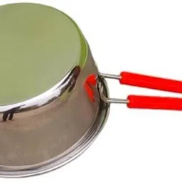 lalit Heavy Stainless Steel Sauce Pan Tea Maker Pot Pan Cookware with Bakelite Handle Milk Pan 18 cm diameter 1 L capacity image 2