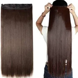 d-divine 5 Clip Stylish Best Quality Brown Straight Extension/ Accessories Extension Hair Extension-picture-22
