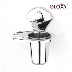 gloxy Chrome Finish Set of 5 Towel Rack+Towel Rod+Soap Dish+Tumbler Holder SS204 24 inch 1 Bar Towel Rod image 3
