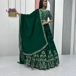 pedr trends Embroidered Semi Stitched Lehenga Choli image 3