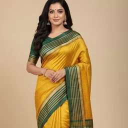 anugrah textile Embroidered Banarasi Lycra Blend, Chiffon Saree-picture-16