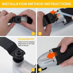 verilux Oscillating Tool Blades Set for Cutting and Scraping Wood Oscillating Tool Blades Set 5 Pack for Wood Saw Cutting Quick Change Universal Specialty Woodworking Bits Set image 5