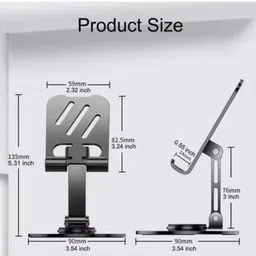Zapzone Mobile stand 360° Rotating Metal Mobile Stand | Adjustable Desk Holder Mobile Holder image 4
