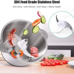 rlest Chopper for Meat, Vegetables, Onions, Garlic & More | 250W Powerful Motor (2l) Electric Vegetable & Fruit Chopper image 5