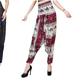 narnari Printed Rayon Women Harem Pants image 1