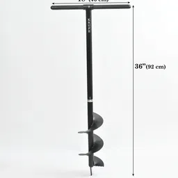 krufe Post Hole Adjustable Auger 6 inch Dia Heavy Duty Single Blade Auger image 5