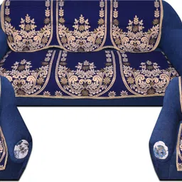 shivkirpa Cotton Abstract 3+1+1 Seater Sofa Cover-picture-27