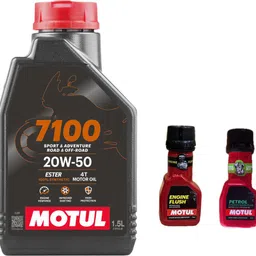 motul 7100 4T 20W-50(1.5liter)+Engine flush(50ml)+Petrol system clean(50ml) Combo-picture-19
