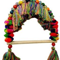 Bird Swing Toy, Parrot Hanging Swing Chewing Toy to Training & Entertaining, Wooden Chew Toy For Bird-image-67