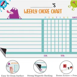 inkdotpot Magnetic Whiteboard Weekly Chores Charts Chore Chart for Refrigerator-Z7 image 3