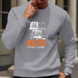 kajaru Men Printed Round Neck Polyester Grey T-Shirt-picture-16