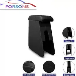 forsons Car Arm Rest Wooden Armrest Beige Color with Cushion & Storage Box Car Armrest Car Armrest image 4