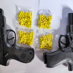 n k hol Combo of 2 pcs mini mouser toy gun || Two diffrent mouser gun with 240 bullet Guns & Darts-picture-11