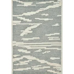 saraswati global Grey Abstract Wool 8 ft x 10 ft Hand Tufted Carpet image 2