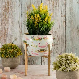 Sky Blue Metal Desk Planter Set of 1 By Metalsmith-picture-11