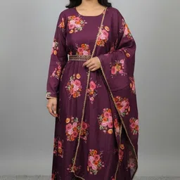 riddhisworld Cotton Silk Stitched Anarkali Gown-picture-39