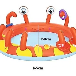 kindertales Interactive (IND*74) Crab Inflatable Children's Pool Multicolor Inflatable Swimming Pool image 2