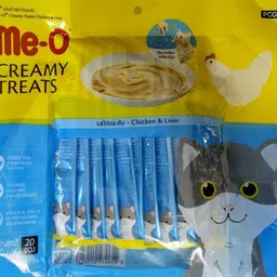 Heads Up For Tails Me-O Creamy Treats Chicken and Liver Flavour (Pack of 20) Chicken Cat Treat-picture-10
