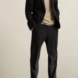 axolotl Men Regular Fit Black Polycotton Trousers image 1